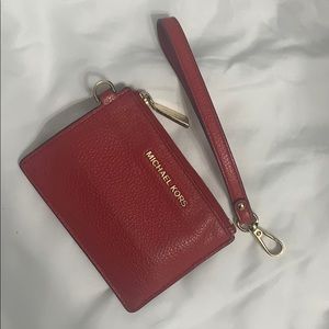 Michael Kors red wallet, coin purse